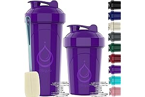 28oz and 20oz Purple Blender Shaker Bottle Set