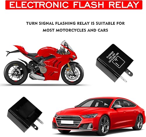 Miniatura 4 de Relé intermitente LED, relé de señal de giro para luces LED, relé intermitente electrónico de 2 pines para motocicleta o scooter, 12 V, ultrarrápido