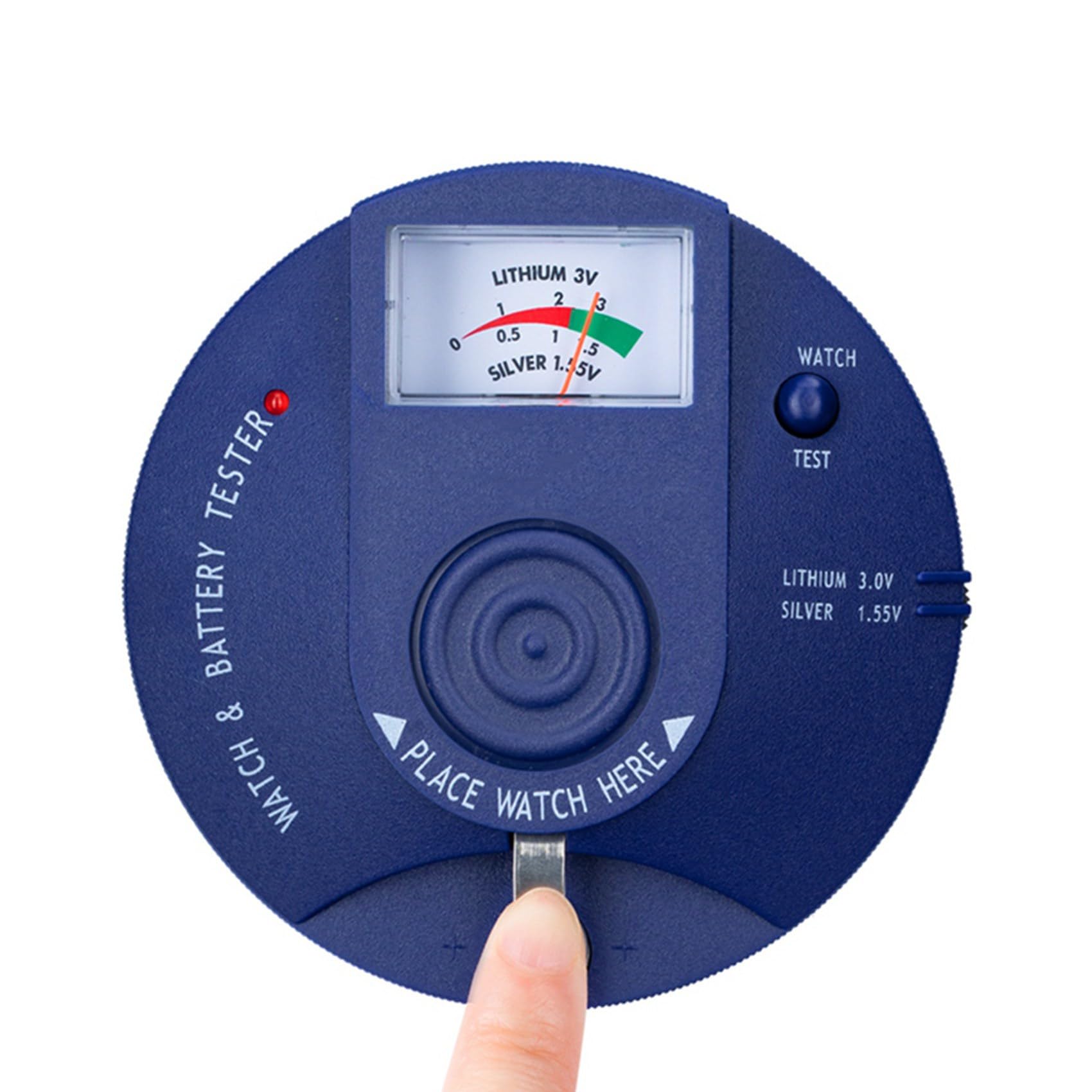 2X Testeur de Mouvement à Quartz, Testeur D'Impulsions de Batterie de Montre de Type Circulaire et Analyseur de Batterie de Pile Bouton 1,5 V 3 V