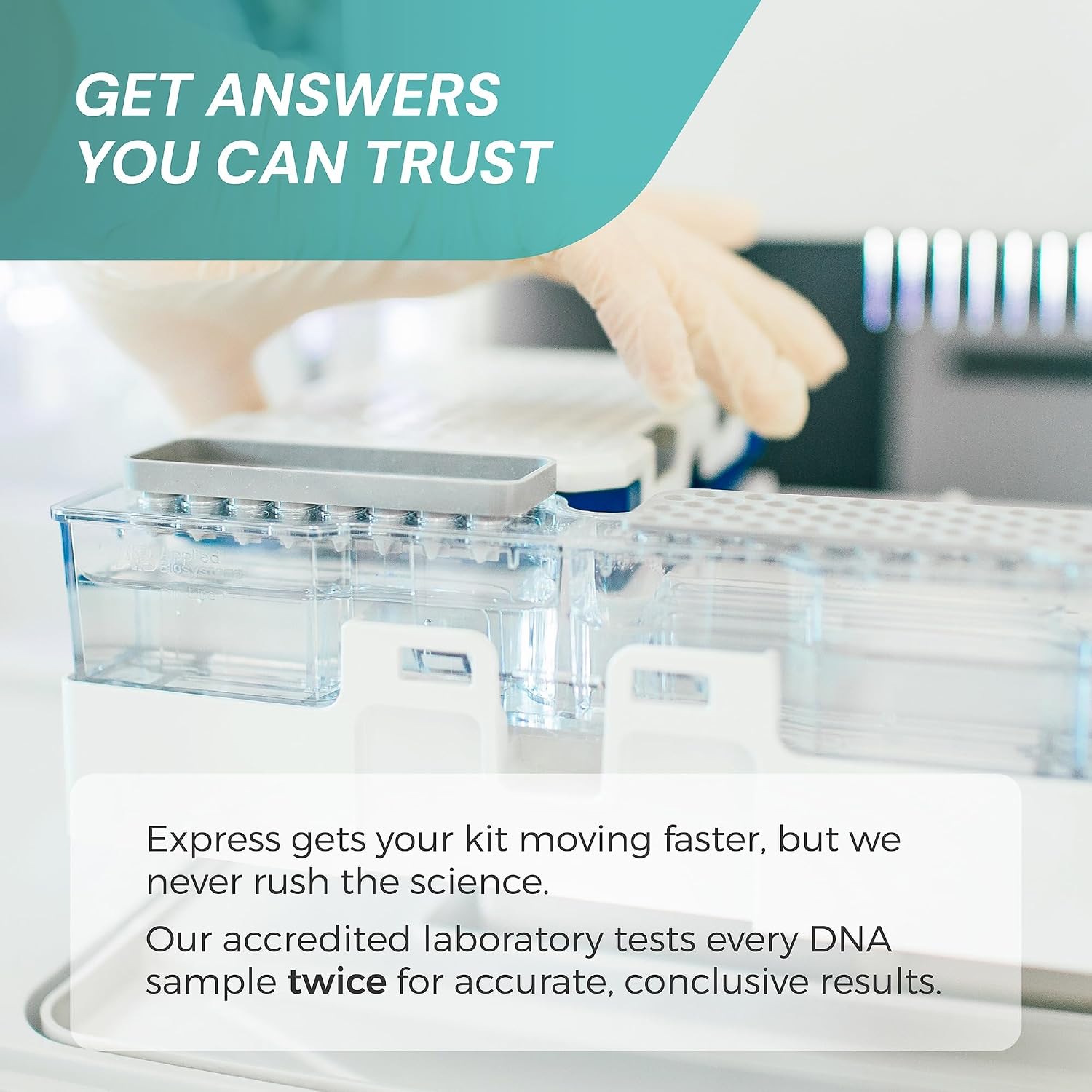 Genetrace Express DNA Paternity Test - Premium Priority Testing, Weekends Included - Lab Fees & Shipping Included - At-Home DNA Test Kit for Father and Child