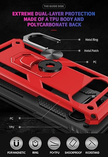 Miniatura 8 de Androgate Funda para Samsung Galaxy S10 Plus con protectores de pantalla HD, soporte de anillo de metal de grado militar con soporte de soporte de