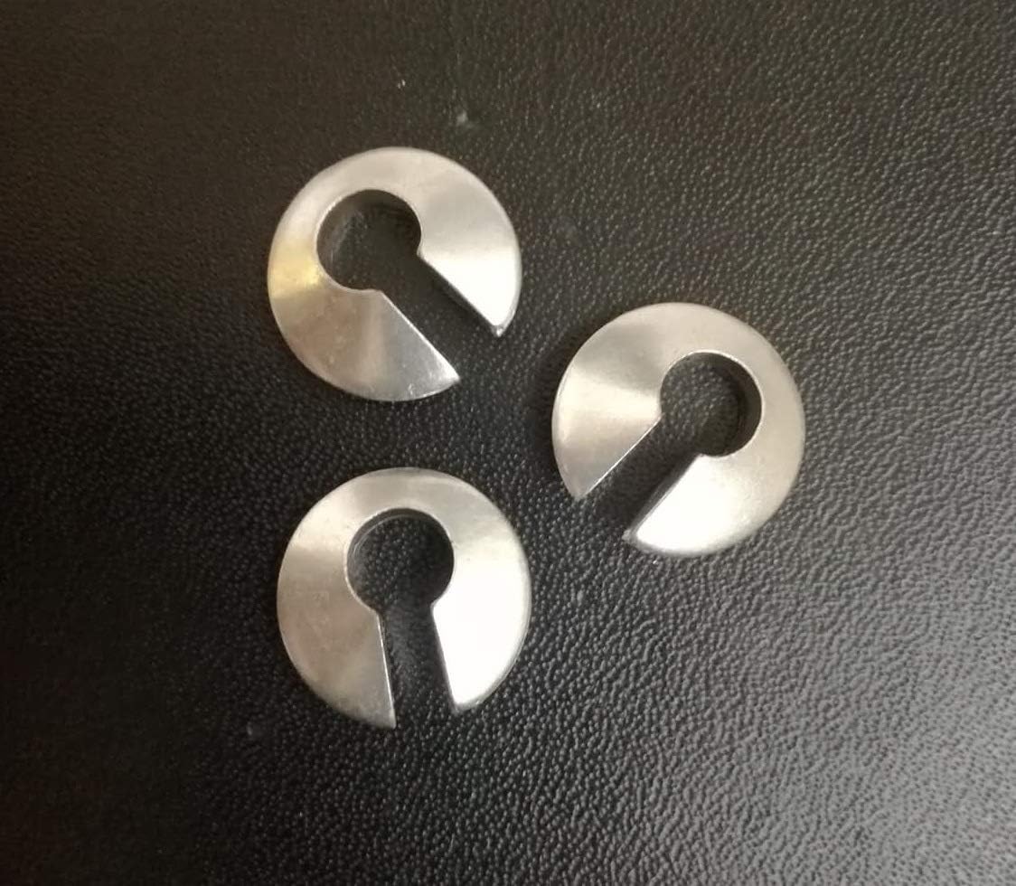 Eurofusioni Silver plated Ear Weights for Stretched Lobes, Three Earring Plugs LOCKS - Image 3