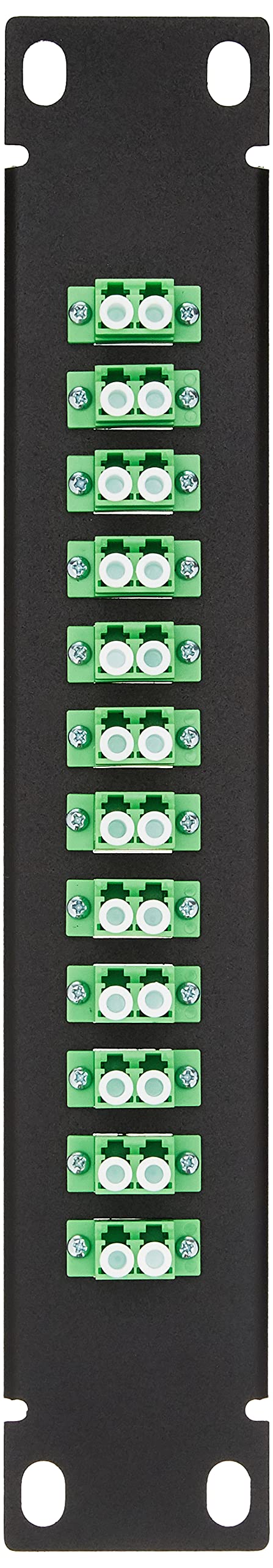 Delock Panneau de Brassage Fibre Optique 10" 12 Ports LC Duplex Vert 1 U Noir