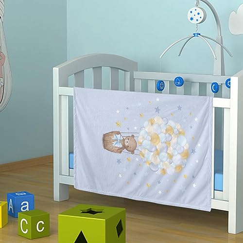 Miniatura 2 de Manta para envolver al género con oso neutro, manta de bebé personalizada con nombre de bebé, bebé, bebé, cochecito para bebé, manta para niños