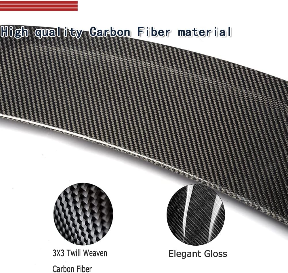 Carbon Fiber Rear Trunk Spoiler for Mercedes Benz W205 2015-2019 C Class C180 C200 C250 C300 C350 C43 C63 AMG Sedan Rear Trunk Lip Spoiler Deck Lip Boot Wing (Style A)