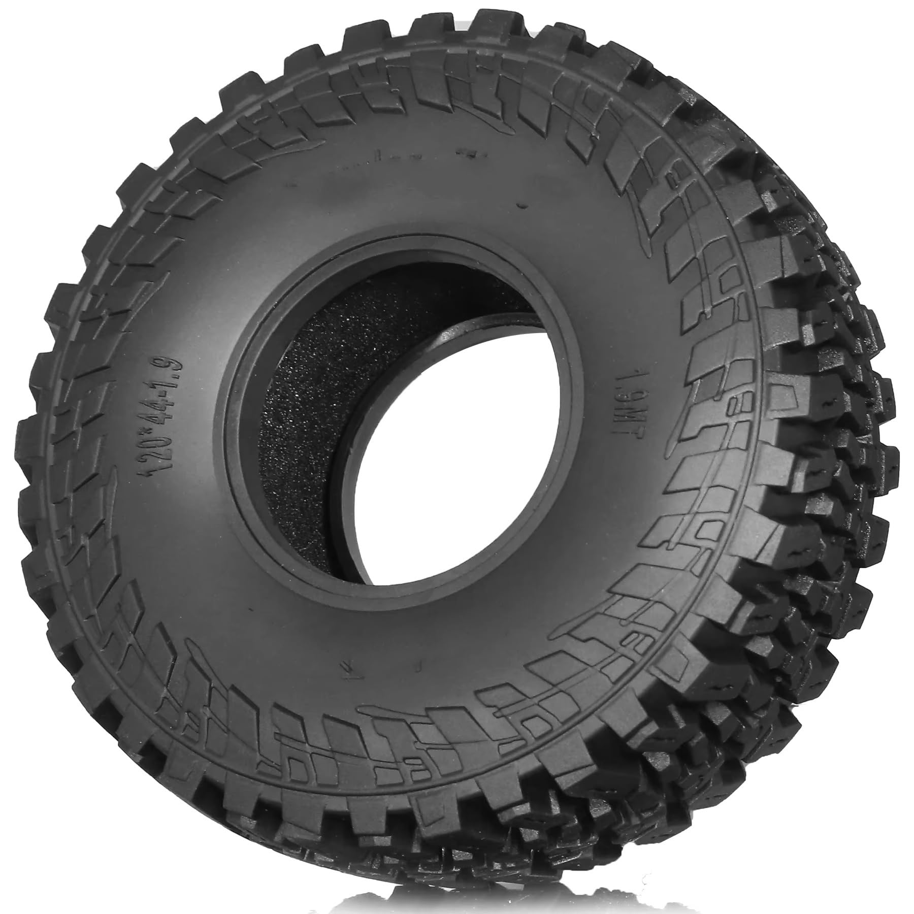 Compatible con TRX-4 para SCX10 90046 para III AXI03007 para Tamiya CC01 1/10 RC Crawler: 4 Neumáticos De Goma 1,9 Pulgadas Neumáticos Coche RC
