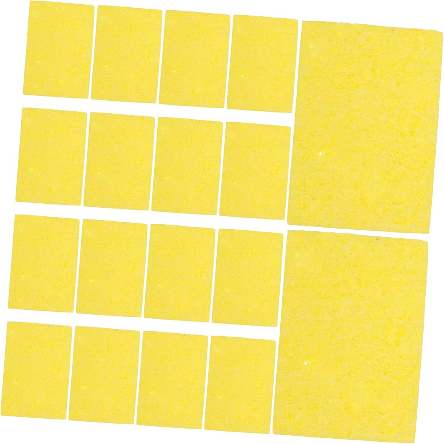 100pcs Soldering Iron Tip Cleaner Sponge for Stations, Yellow