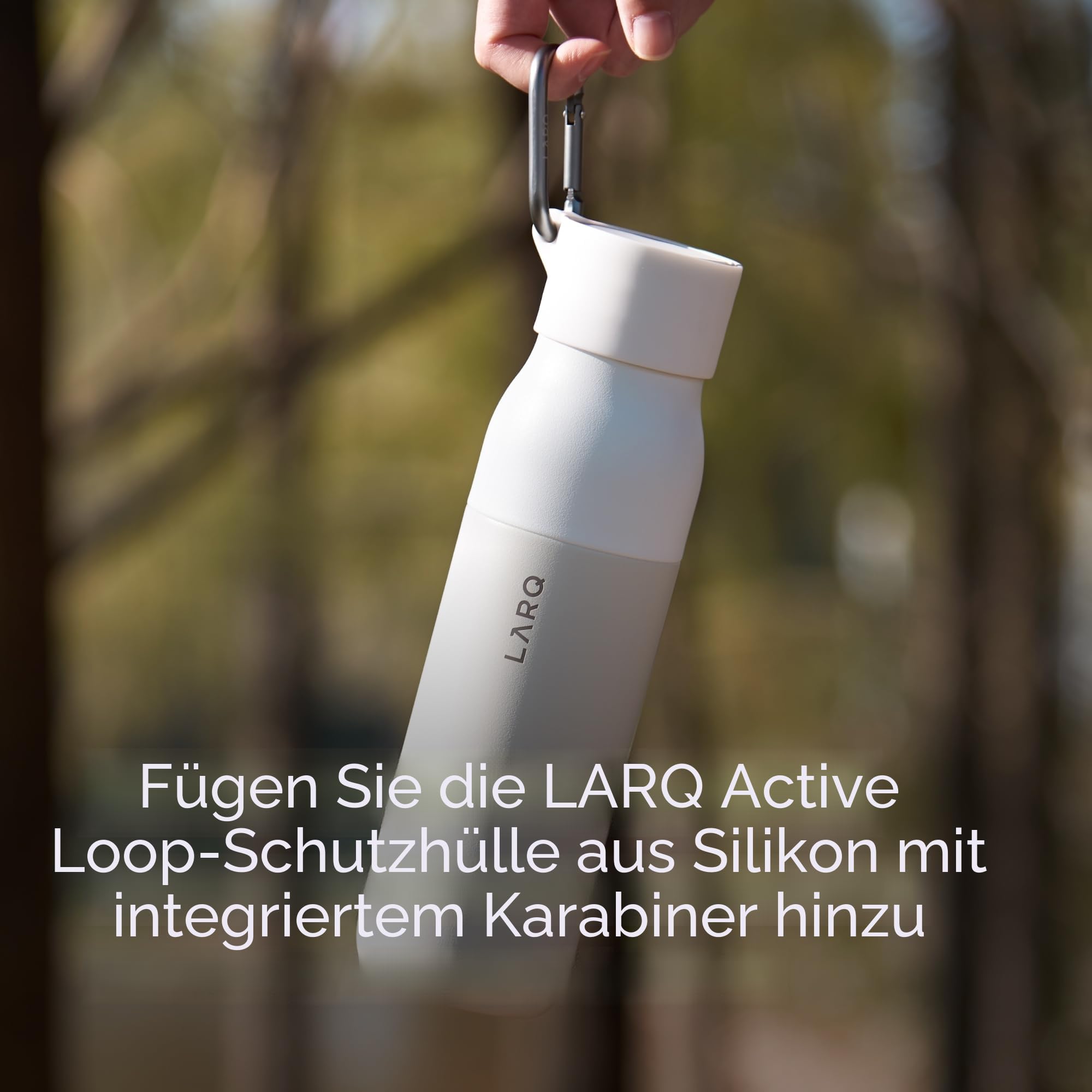 LARQ Twist Top 740ml – Isolierte Edelstahl-Trinkflasche | Thermoskanne, BPA-frei | Wiederverwendbare Wasserflasche für Camping, Büro und Reisen | Hält Getränke kalt und heiß, Obsidian Black