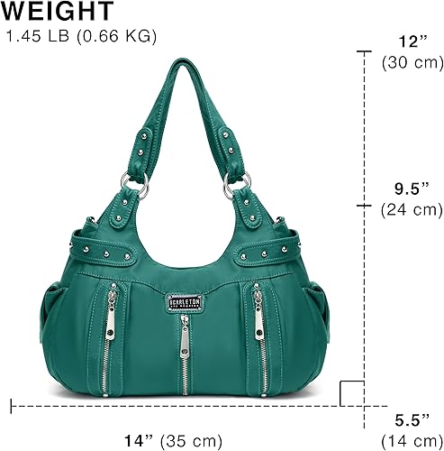 Miniatura 10 de Scarleton Bolso de mano para mujer monederos para mujer bolsos de hombro para mujer H1292 Black, Blue, Brown a, Coffee, Dark Mint, Rosado oscuro,