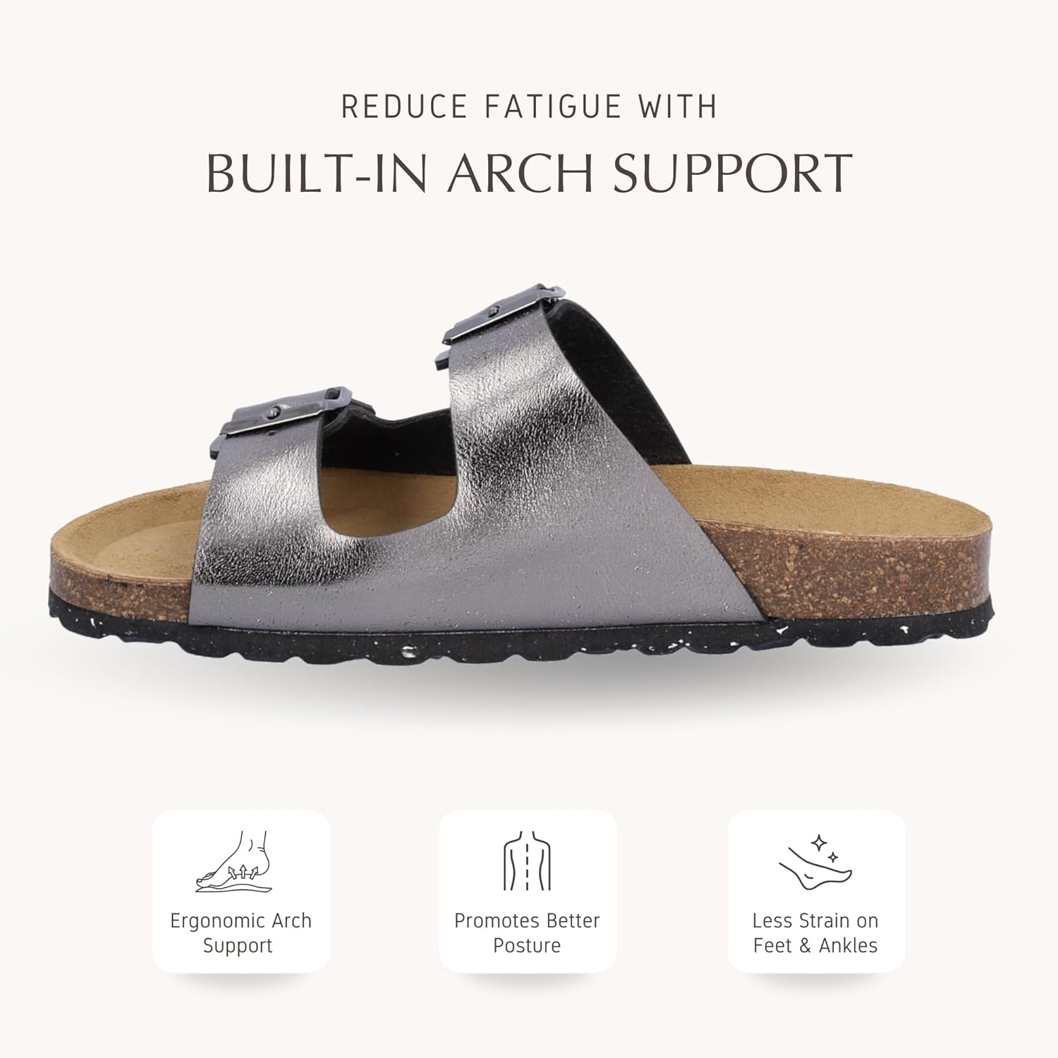 CMP ECO THALITA Women’s Sustainable Sandals – Lightweight, Adjustable Double Buckle with Shock-Absorbing Sole – Casual Travel & Outdoor Footwear – Made in Europe - Image 4