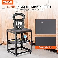 Vista 2 de VEVOR Soporte para cepilladora, cargas pesadas de 100 lbs / 45 kg, mesa de cepilladora de espesor ajustable en altura de tres marchas, con 4 ruedas