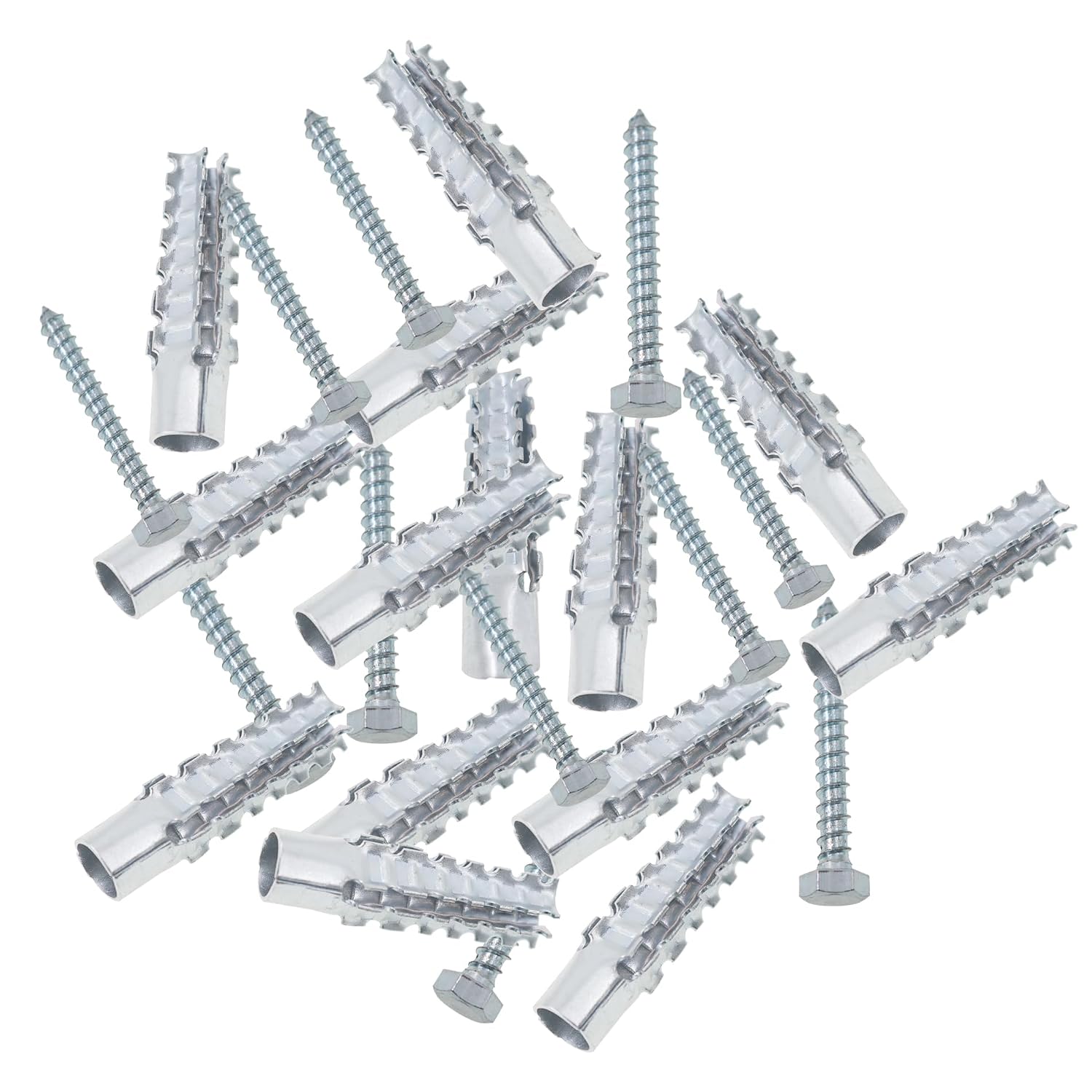 Drywall Anchors and Screws kit,TTZEZE Self Drilling Superb Wall Anchors for Drywall,Flat Head Screws Wall Anchors Screws Assortment,Dry Wall Mount Screws for Hanging Frame M8x38-100PCS
