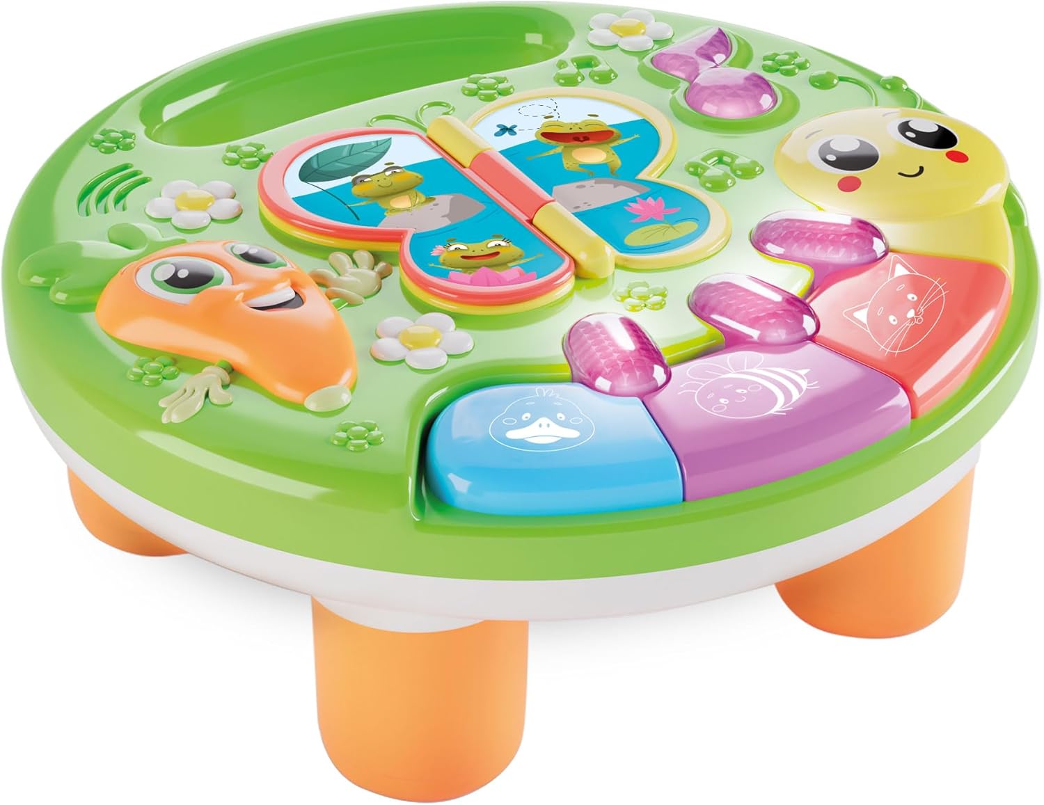 Lisciani Carotina Baby Interactive Musical Activity Board with Animal Sounds and Nursery Rhymes - Talking Book - Baby Motor Skills - Sensory Toy - Newborn Gift Idea