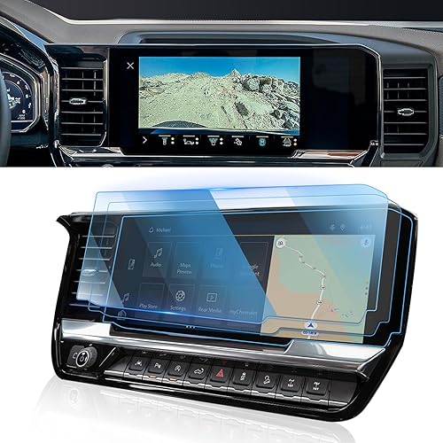 Protector de pantalla de coche de 13.4 pulgadas (paquete de 2) para Silverado y Sierra 1500 y 2024 Chevy Chevrolet Silverado y GMC Sierra