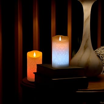 NICEME 6 LED Multi Colored Flameless Candle with Remote Control Timer Realistic Wax Color Changing Candle Battery Operated Flickering Candle