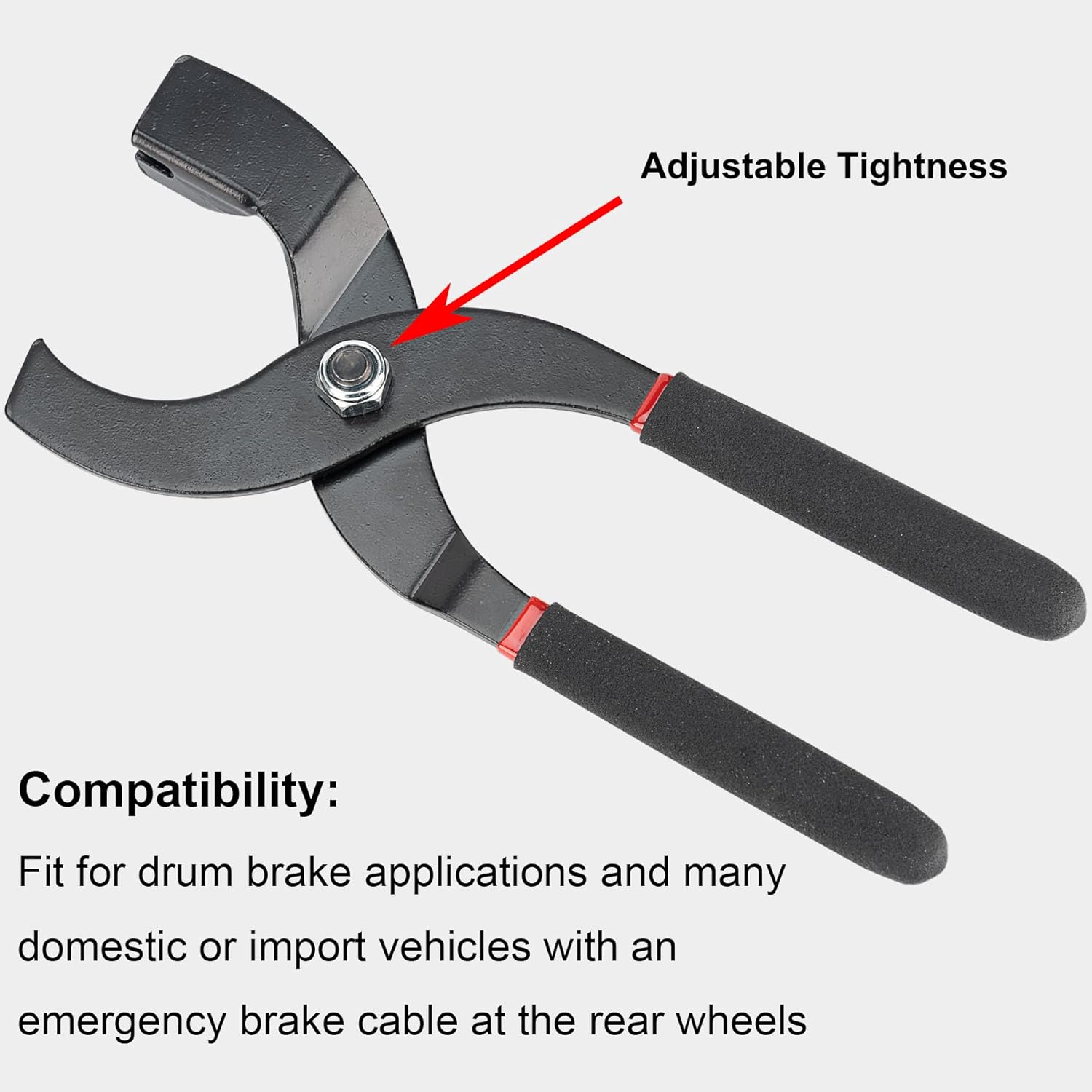 44220 Emergency Brake Tool - Drum Parking Brake Cable Removal Release Plier Tool Compatible With Drum Brake Applications As Well As Vehicles With Rear Disc Brakes