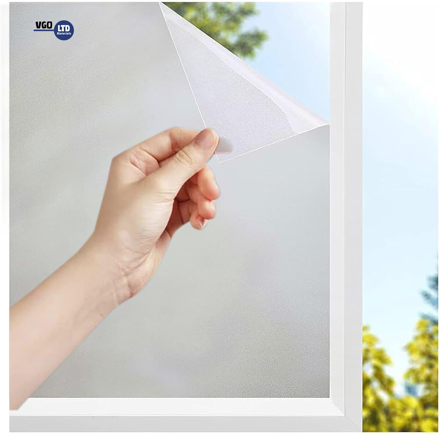 vgoltd Frosted Window Film Self Adhesive Vinyl Privacy Film Opaque ...