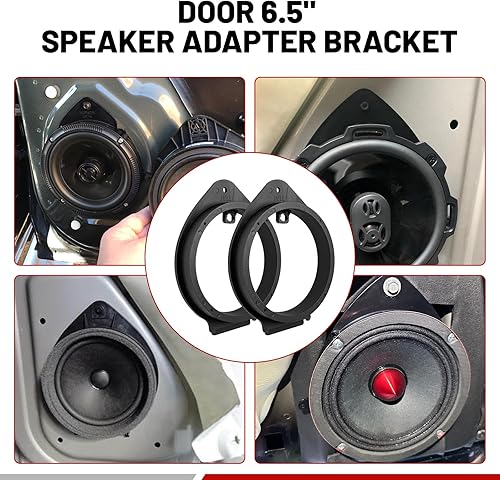 Miniatura 6 de RED WOLF Puerta delanteratrasera de 6.5 pulgadas de actualización de altavoz del mercado de accesorios Instalar espaciadores de soporte de adaptador