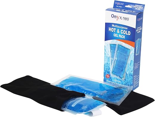ONYXNEO Reusable Hot and Cold Gel Pack for Pain Relief – Multipurpose Hot/Cold Therapy Ice Pack (Medium, 125mm X 260mm)- Pack of 2