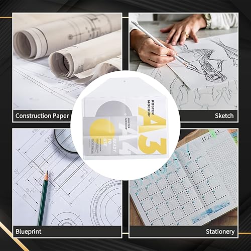 Miniatura 4 de 10 carpetas organizadoras de documentos de tamaño tabloide de 11 x 17 pulgadas con cierre a presión, carpeta de archivos transparente de polietileno