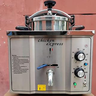 Commercial 16-Liter Small Electric countertop deep Fryer, KFC and Style high-Pressure deep Fryer for Fried Chicken and Fried Dough Sticks