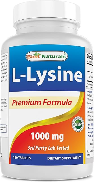 Best Naturals L-Lysine 1000 mg 180 Tablets