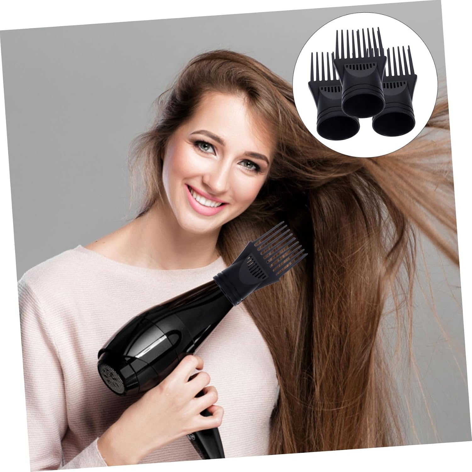 3pcs Hair Dryer Accessory Wind Comb Set Wine Comb Wind Dryer Accessory for