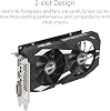 ASUS GeForce RTX 3050 6 G DUAL OC Gaming Graphics Card - 1537 ميجا هرتز Boost Clock، GDDR6، PCIe Gen 4، DLSS 2، 3 x DP v1.4a، 1 x HDMI 2.1 (يدعم 4 K)