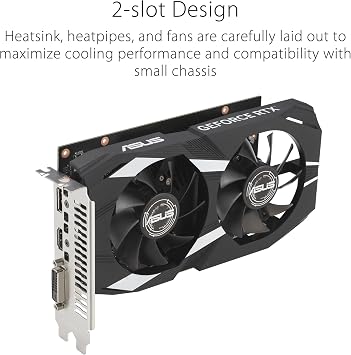 ASUS GeForce RTX 3050 LP BRK OC Edition 6GB GDDR6 (IP5X dust resistance, dual ball bearings, stainless steel bracket, PCIe 4.0, DLSS 3, HDMI 2.1, DisplayPort 1.4a, DVI-D and more)
