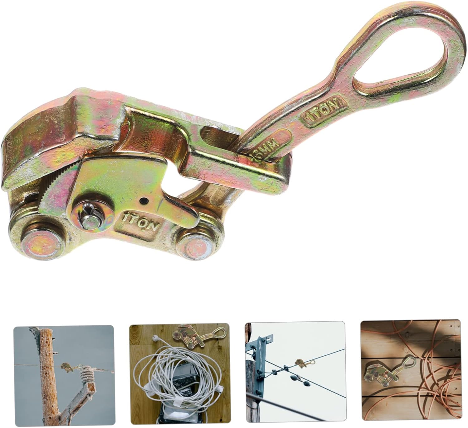 Cable Clamp Wire Puller Tool Cable Clip Wire Gripper Fishing Tools Rock Climbing Rope Clamp