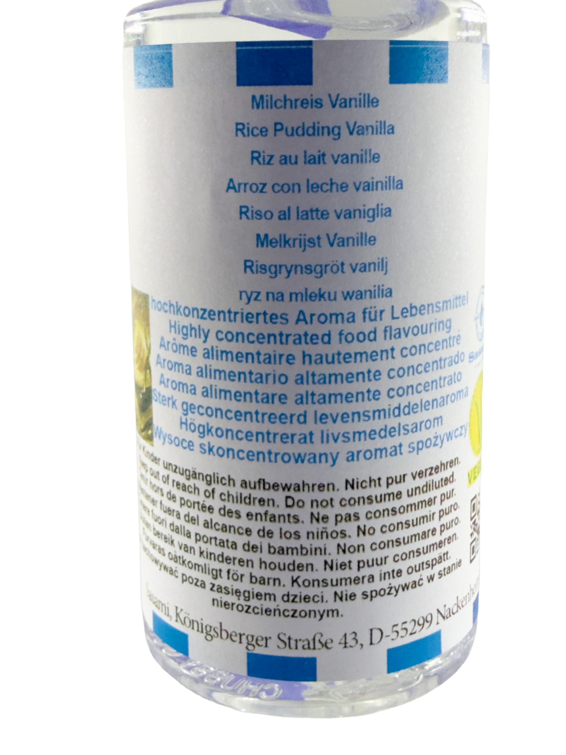 ryż na mleku wanilia Aromat Koncentrat - wegański - Sasami - 100ml