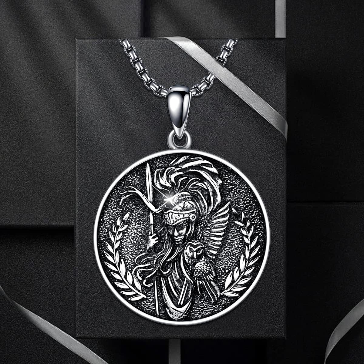 Seiyang 925 Sterling Silver Mythology | Paganism | Egyptian Necklace Jewelry Gift for Men Women with 2mm 22+2 IN Rolo Chain (with Gift Box)