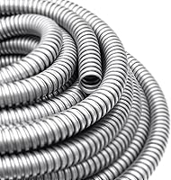 Xadnitu 3/4 Inch Flexible Reduced Wall Electrical Conduit 25 Ft Galvanized Iron Tube - UL/CSA Certified Cable Protection for Home Wiring