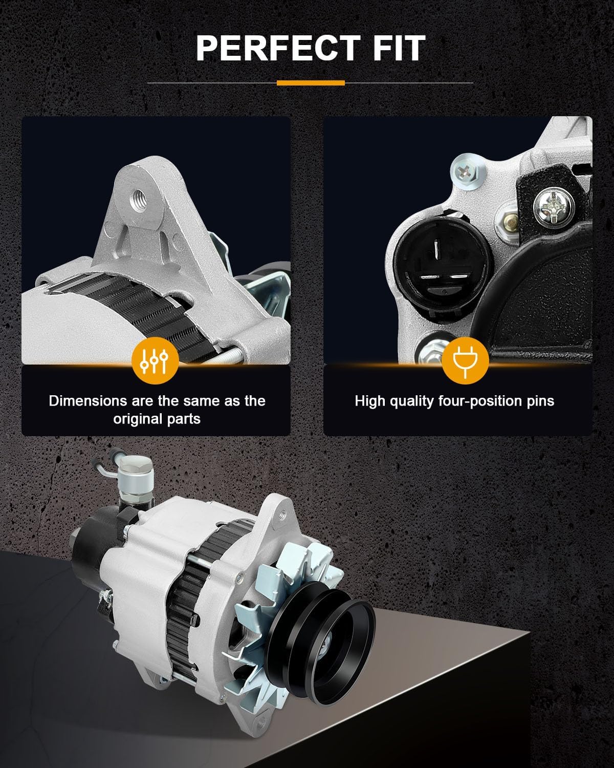 ROADFAR New Alternator Replacement for 1995-1996 For GMC W3500 Forward 1992-1998 For GMC W4500 Forward 1990-1997 For Isuzu NPR 12097N