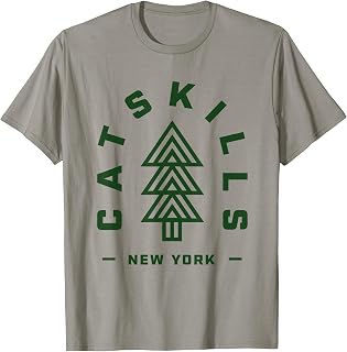 Catskills NY Camping Hiking Catskills Mountains Tree T-Shirt