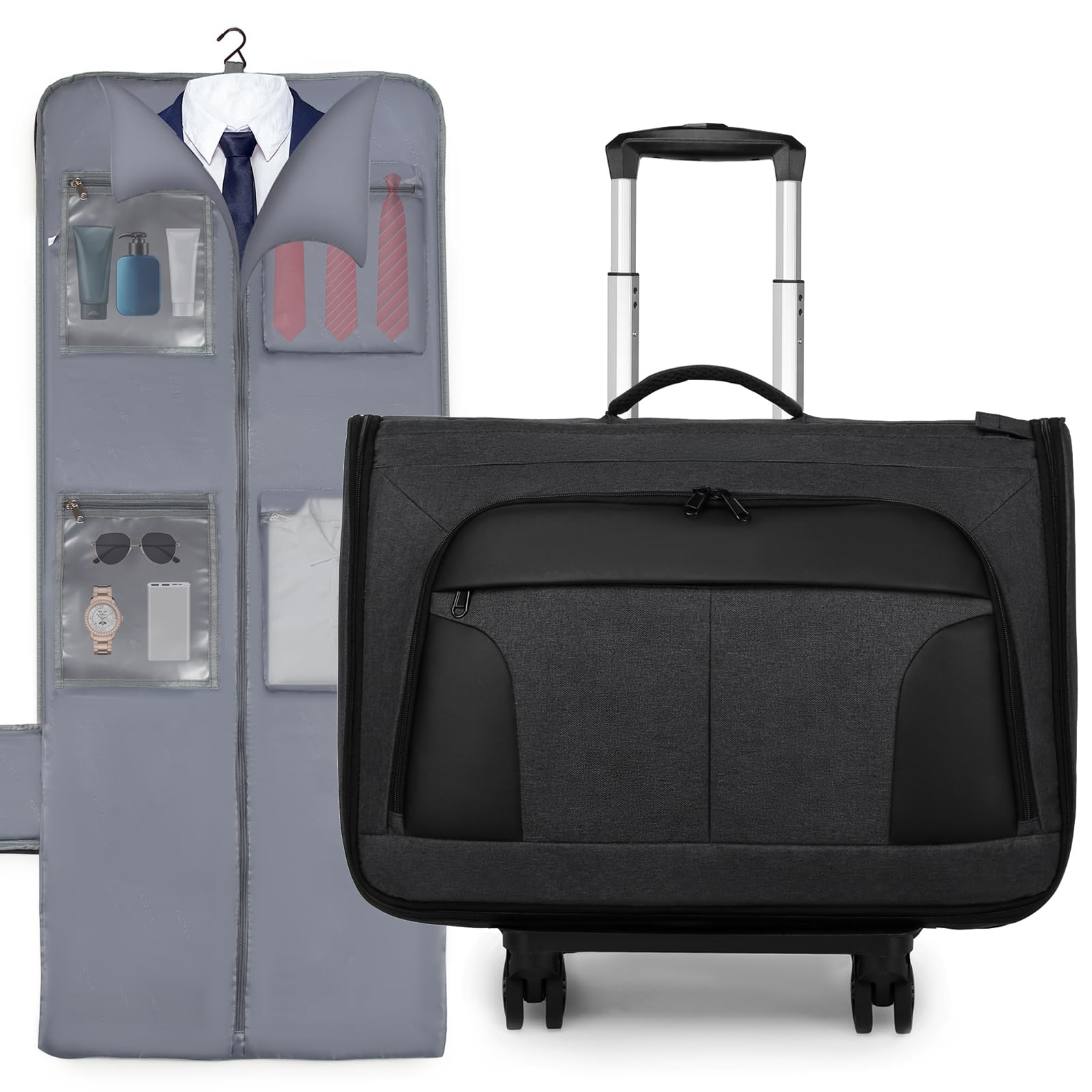 Borsa porta abiti arrotolabile, grande borsa porta abiti con ruote, borsa da uomo e donna per viaggi d'affari