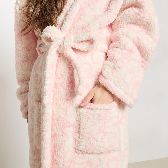 OHS Floor Length Print Dressing Gowns for Adults Teens - One Size