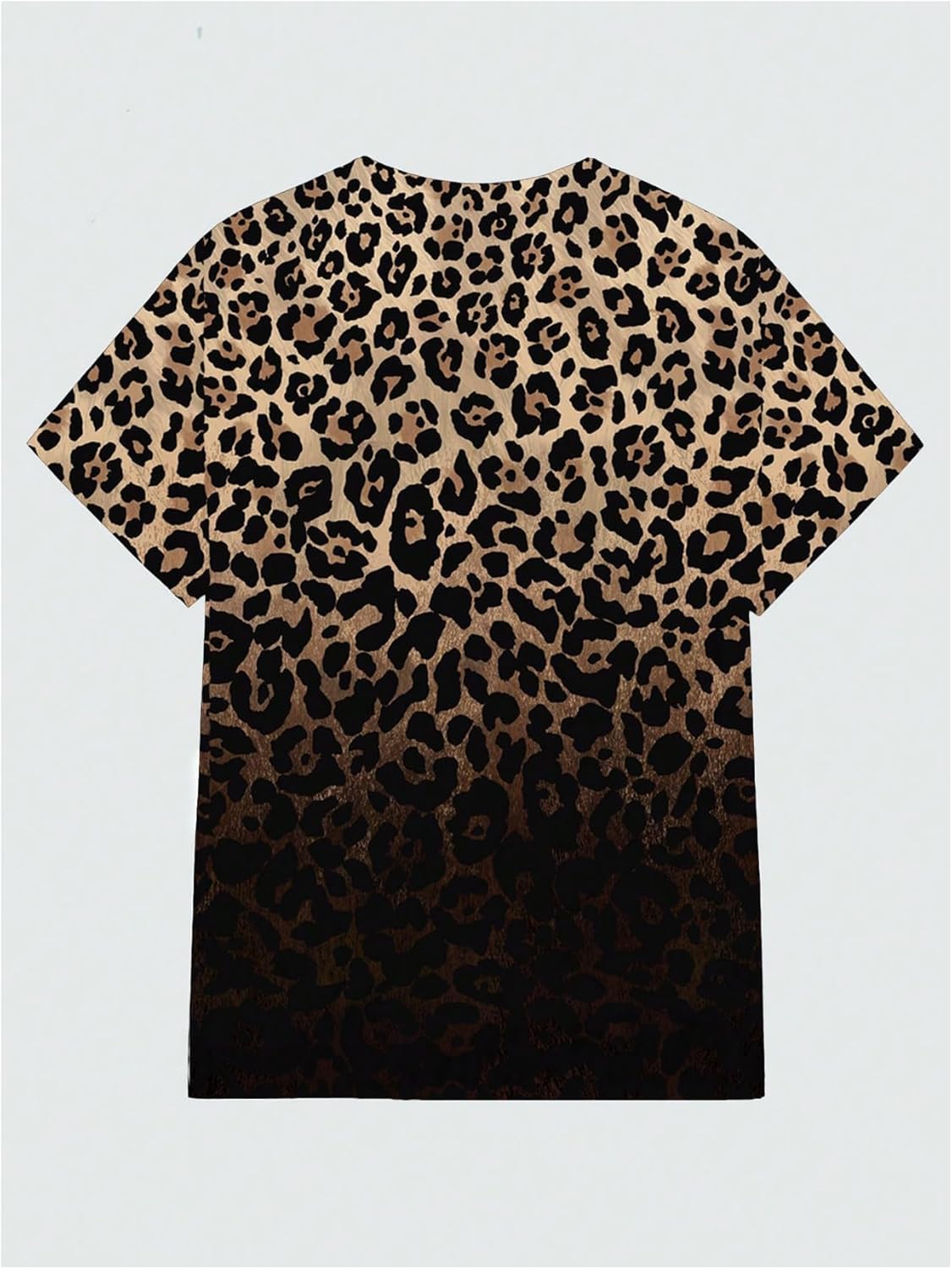 Men's Leopard Print T Shirts Y2K Cheetah Crew Neck Short Sleeve Tees Vintage Tops Trendy Clubwear - Image 4
