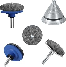 Lawn Mower Blade Sharpener Kit，Lawn Mower Blade Balancer for Balances Blades After Sharpening, Blade Sharpener Compatible with Most Lawnmower Blades 5-Piece Set