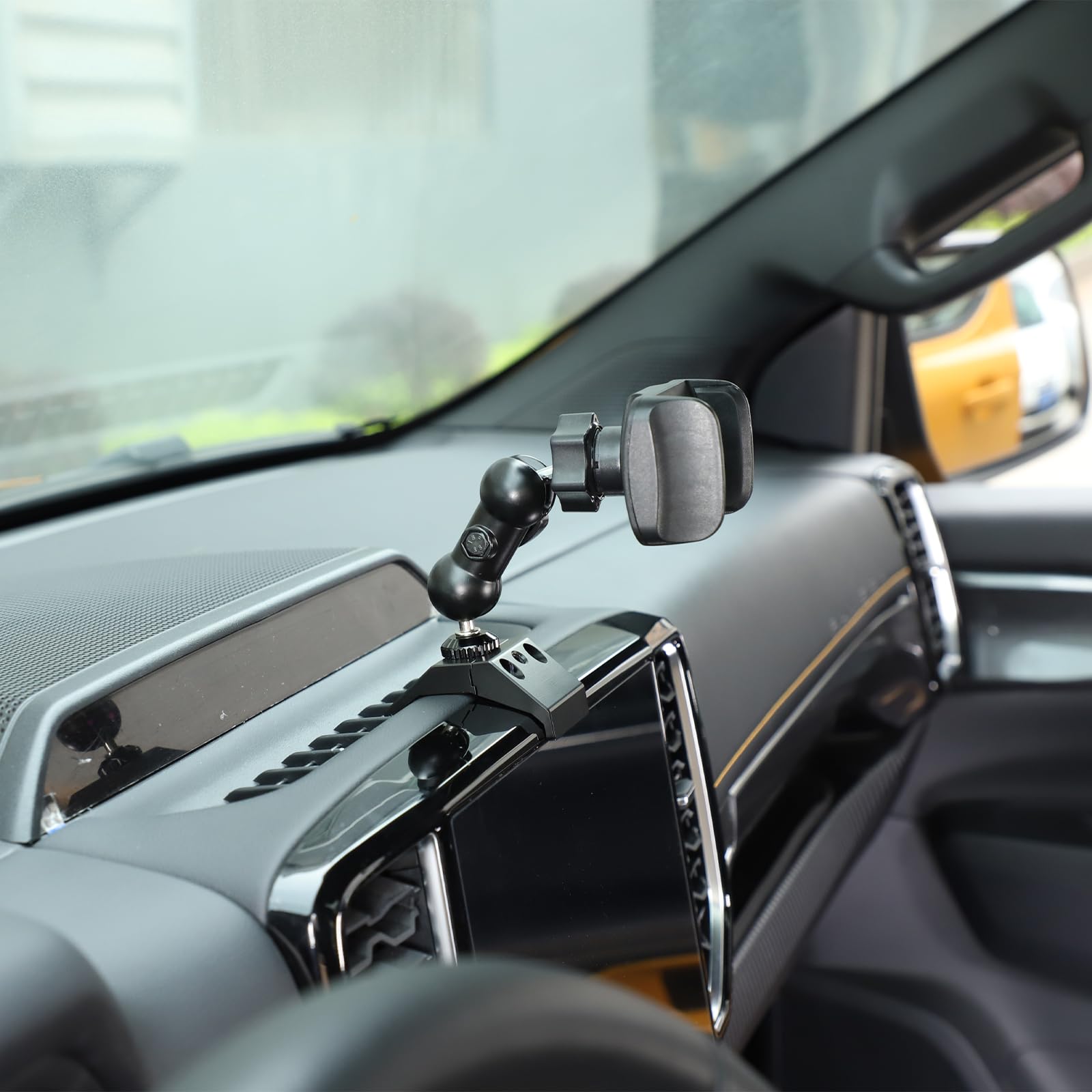 Handyhalterung für Ford Ranger ab 2023, Spezieller Peanut-Socket Clip für Lüftungsdichtung, Navigationsbildschirm Obere Befestigung, 1-Form/B-Design, Magnetisch, Keine Blockierung der Lüftung (A)