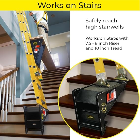 USA Made Original PiViT LadderTool Multi-Use Ladder Leveler | Stabilizer, Wedge, Pitch Hopper, ProVisionTools Inc.TM, 27 Years Safety Record