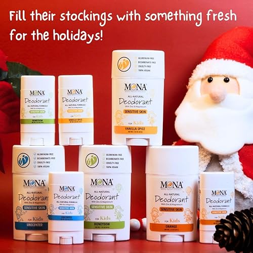 Miniatura 2 de MONA BRANDS - Desodorante 100% natural para niños  Para niñas y niños  Piel sensible  Sin bicarbonato de sodio  Sin aluminio  Vegano, sin OGM, sin