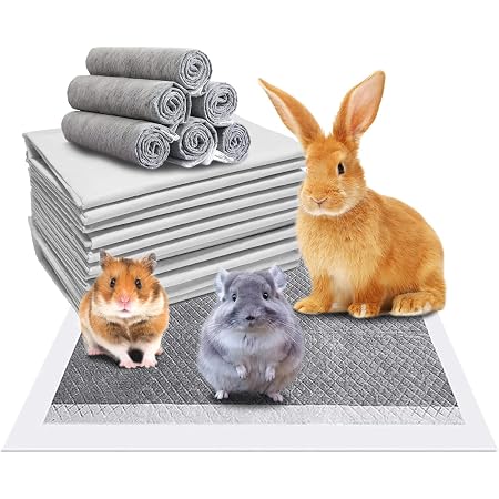 Kathson Rabbit Pee Pads – 100PCS Disposable Cage Liners With Activated Carbon Odor Control – Quick-Dry Surface For Small Pets - View #6