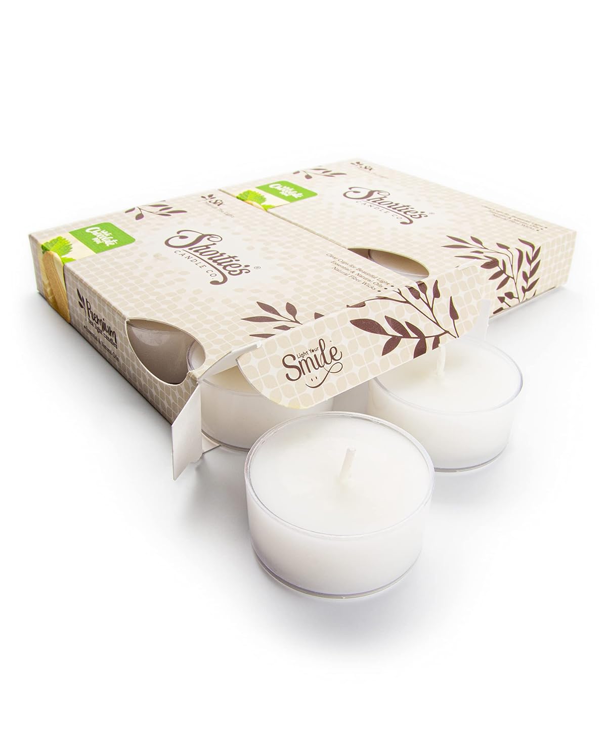 White Chocolate Mint Enhanced Tealight Candles Multi Pack - Highly Scented with