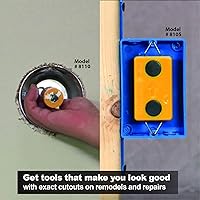 Vista 6 de Calculated Industries 8125 Value Pack - Blind Mark and Center Mark Drywall Install Tools For Electrical Outlet Box and Recessed Can-Light Cutouts