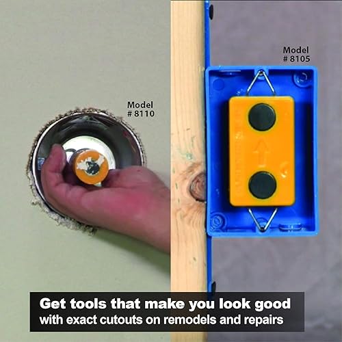 Miniatura 6 de Calculated Industries 8125 Value Pack - Herramientas de instalación de paneles de yeso de marca ciega y marca central | Para caja de toma de