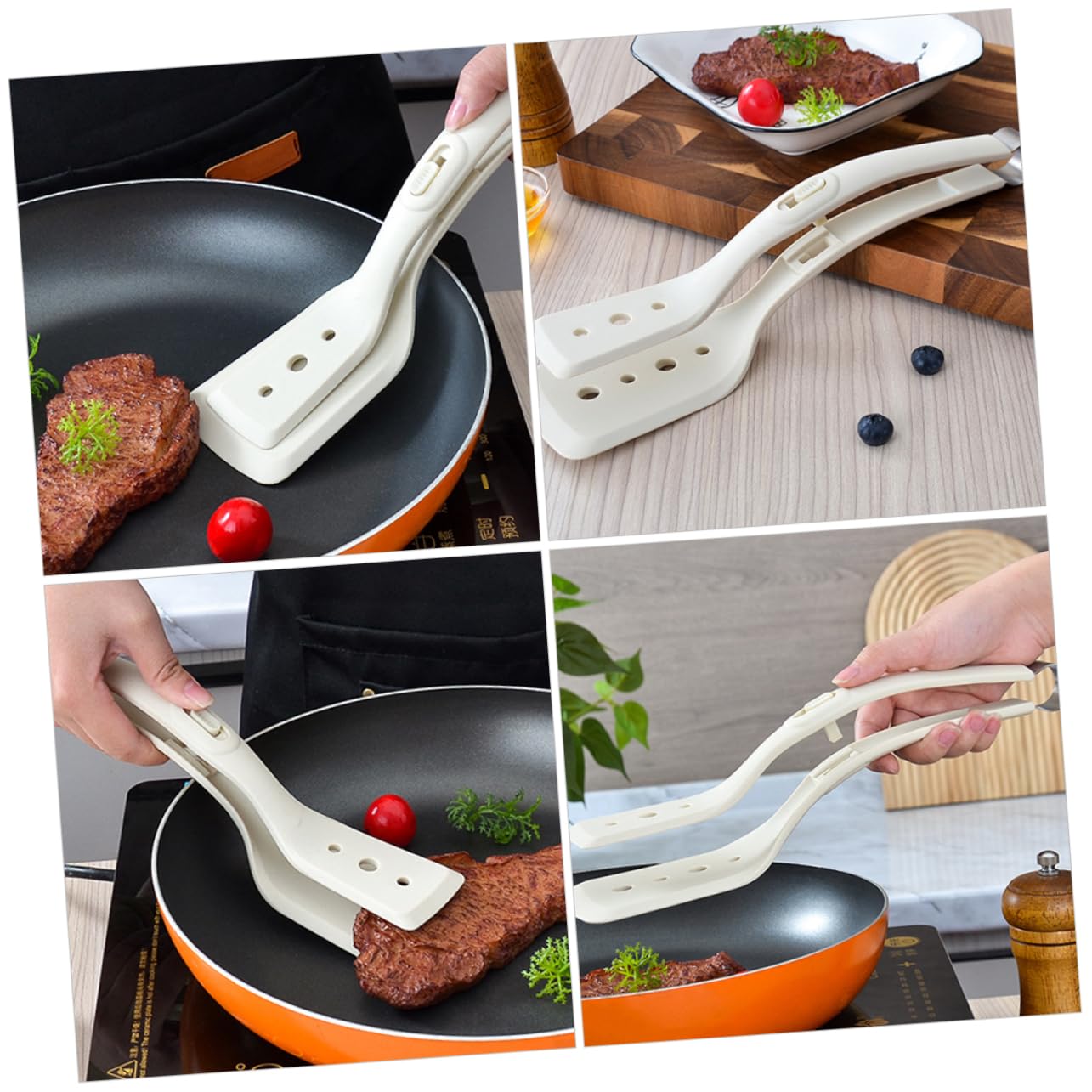 MAGICLULU 5stücke Silicone Spatula Tongs Nonslip Cooking Tool Für Grill Und Küche Hitzebeständige Silikonmaterial Servieren Und Wenden Von Lebensmitteln