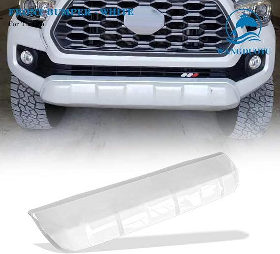 Front Bumper Lower Valance Panel Skid Plate Black Compatible with 2016-2023 Toyota Tacoma - Replaces Part 53911-04210 TO1095205 (Super White-040)