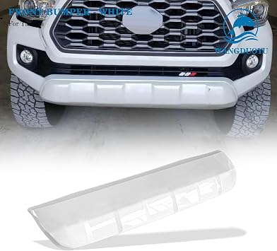 Front Bumper Lower Valance Panel Skid Plate Black Compatible with 2016-2023 Toyota Tacoma - Replaces Part 53911-04210 TO1095205 (Super White-040)