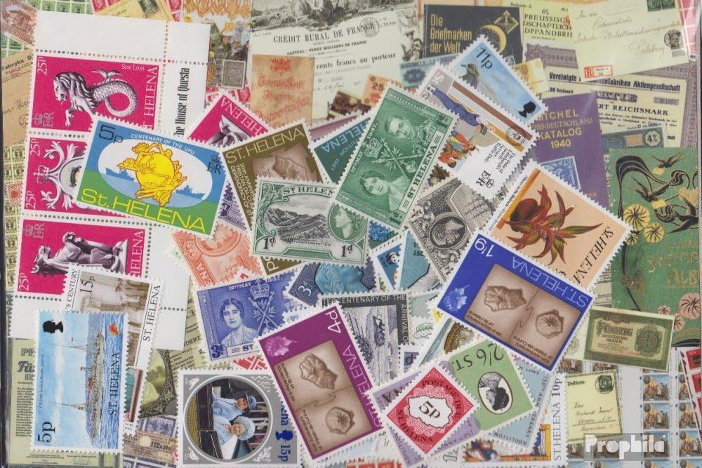 St. Helena 300 Various Stamps (Stamps for Collectors)